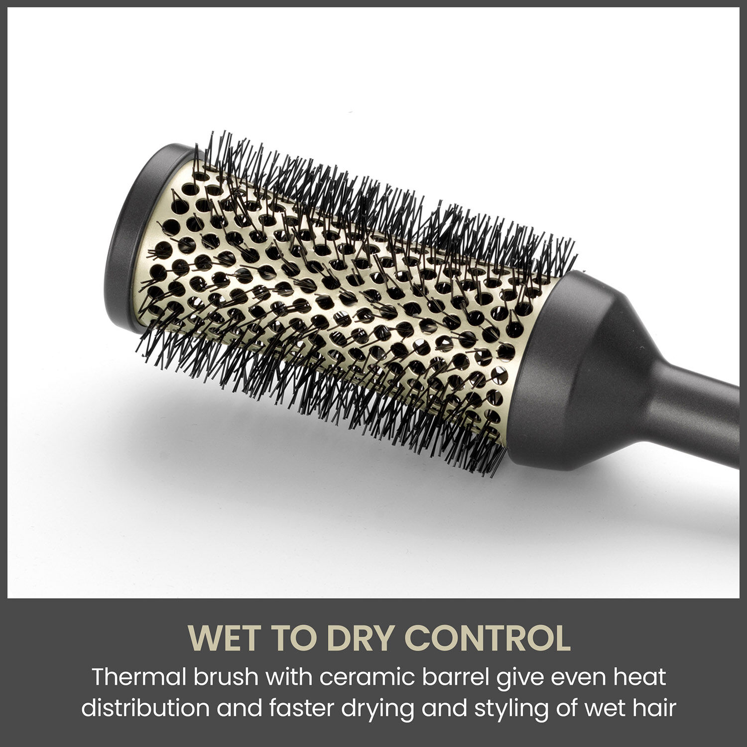 Wet to Dry Contoured Ceramic Blow-Dry Hair Brush